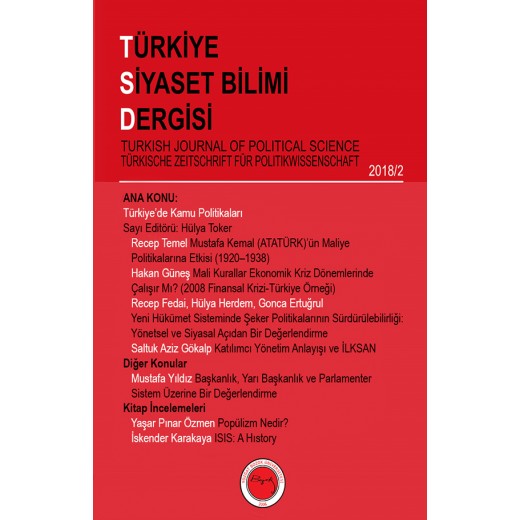 Türkiye Siyaset Bilimi Dergisi  2018/2